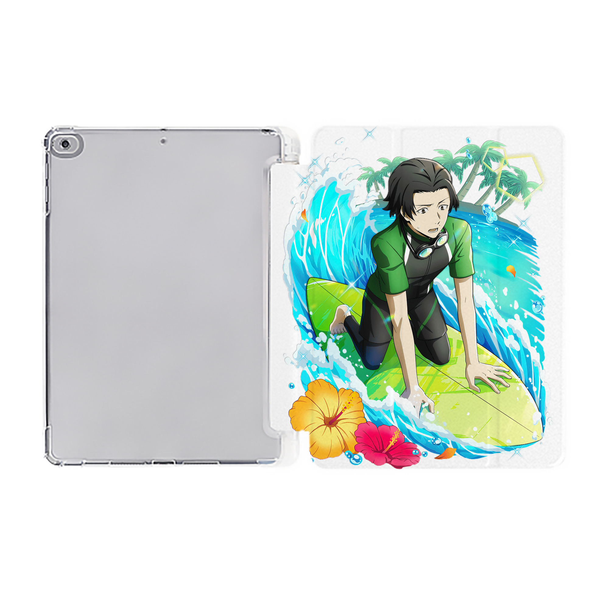 （画像用） 文豪ストレイドッグス Bungo Stray Dogs IPad ケース ペン収納付き 三つ折りスタンド PUレザー×シリコン 対応機種9.5/10.5/10.9インチ